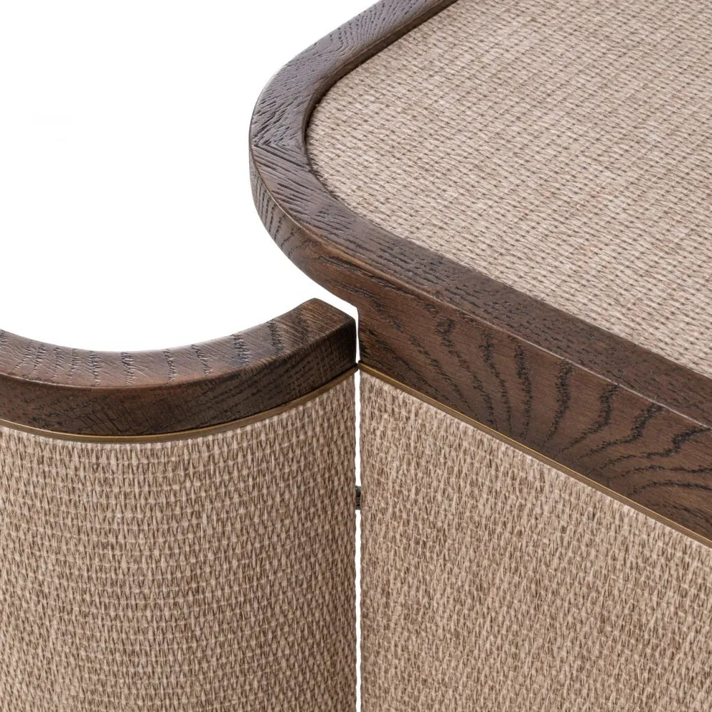 Comoda cu 2 usi din Lemn/In Auriu/Bej Maro/Bej L90xH86cm Willox Richmond interiors