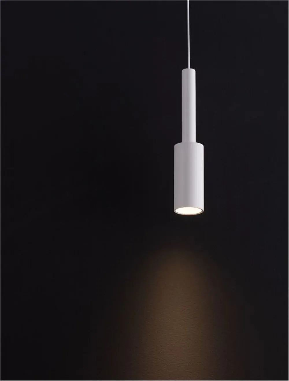 Pendul din Aluminiu Alb H200xL4cm IP20 7W 703lm 3000k JOY