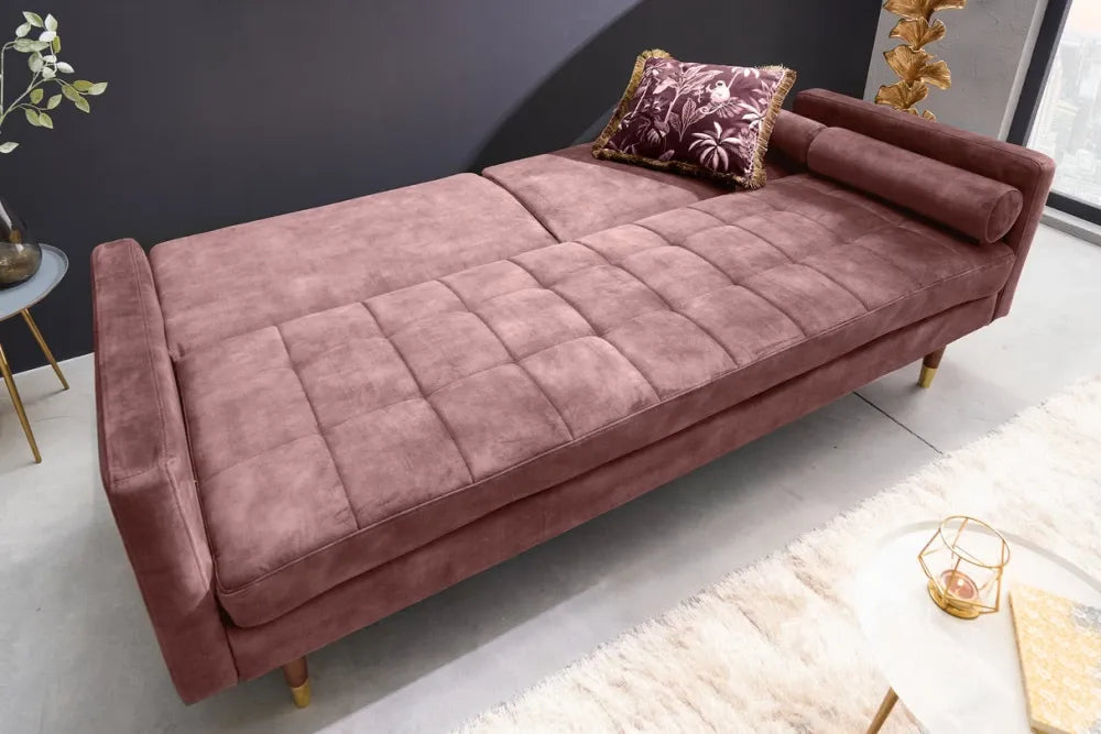 Canapea tapitat cu Catifea Roz L196cm Couture