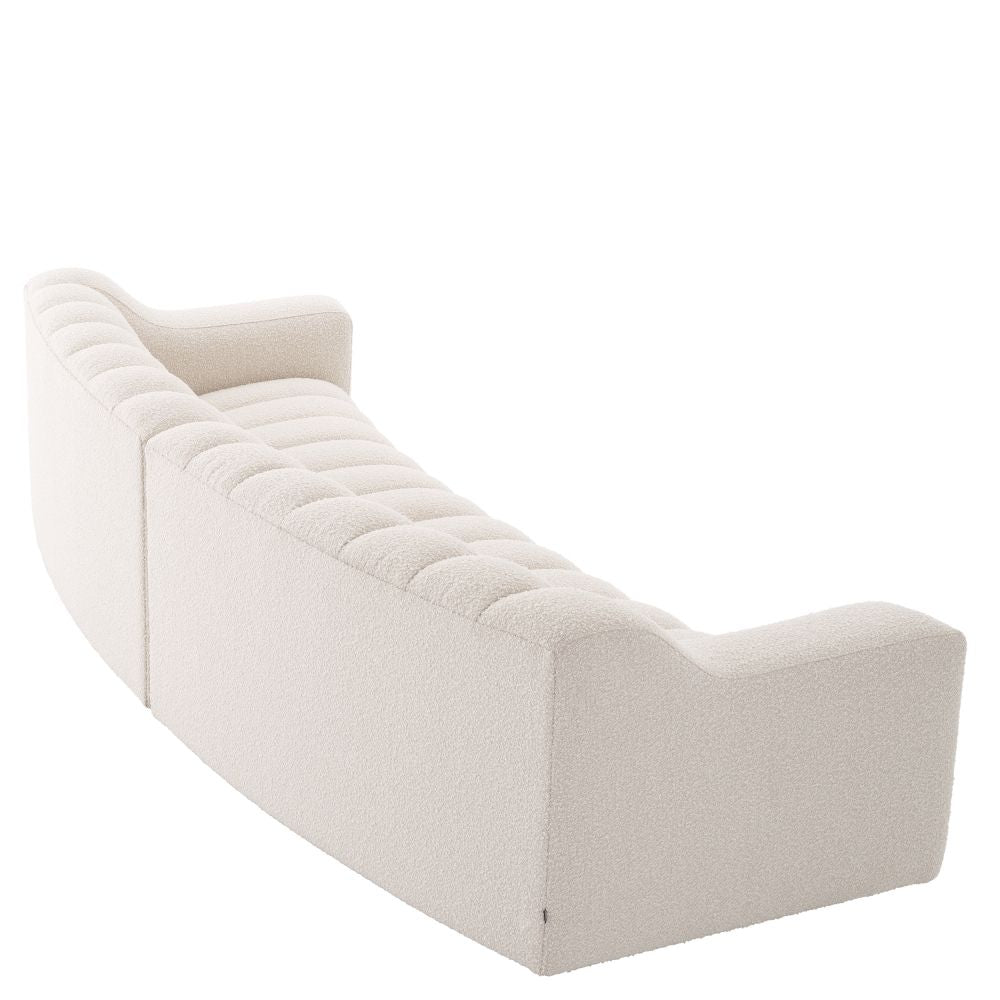 Canapea fixa Kelly L Eichholtz tapitata cu Stofa boucle Crem L300cm
