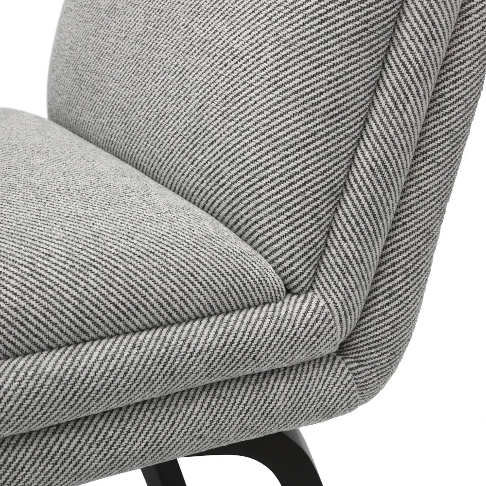 Scaun tapitat cu Stofa Gri L63xA50xH84cm Lucia Eichholtz