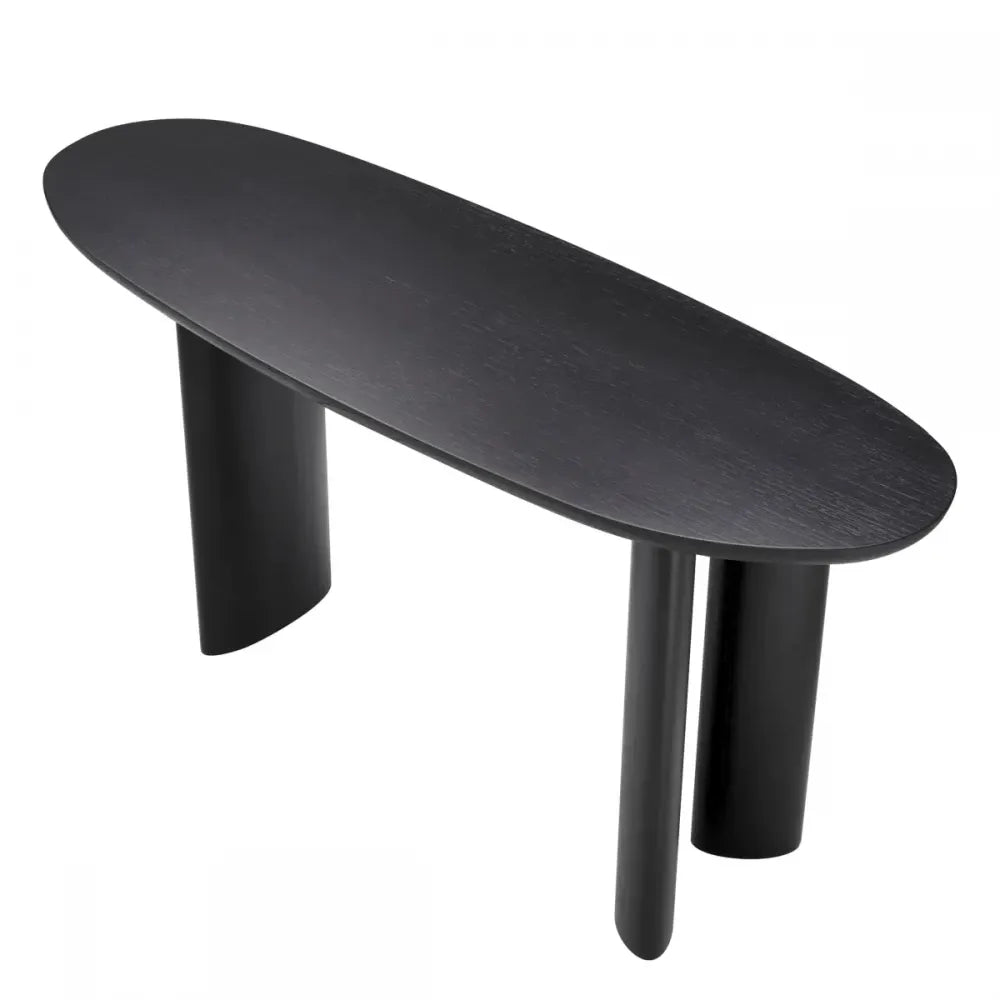 Consola din Furnir de stejar Negru L156.5xH76.5cm Lindner Eichholtz