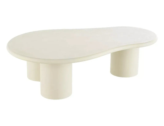 Masuta de cafea din MDF+Microciment Ecru L130xH35cm Selena
