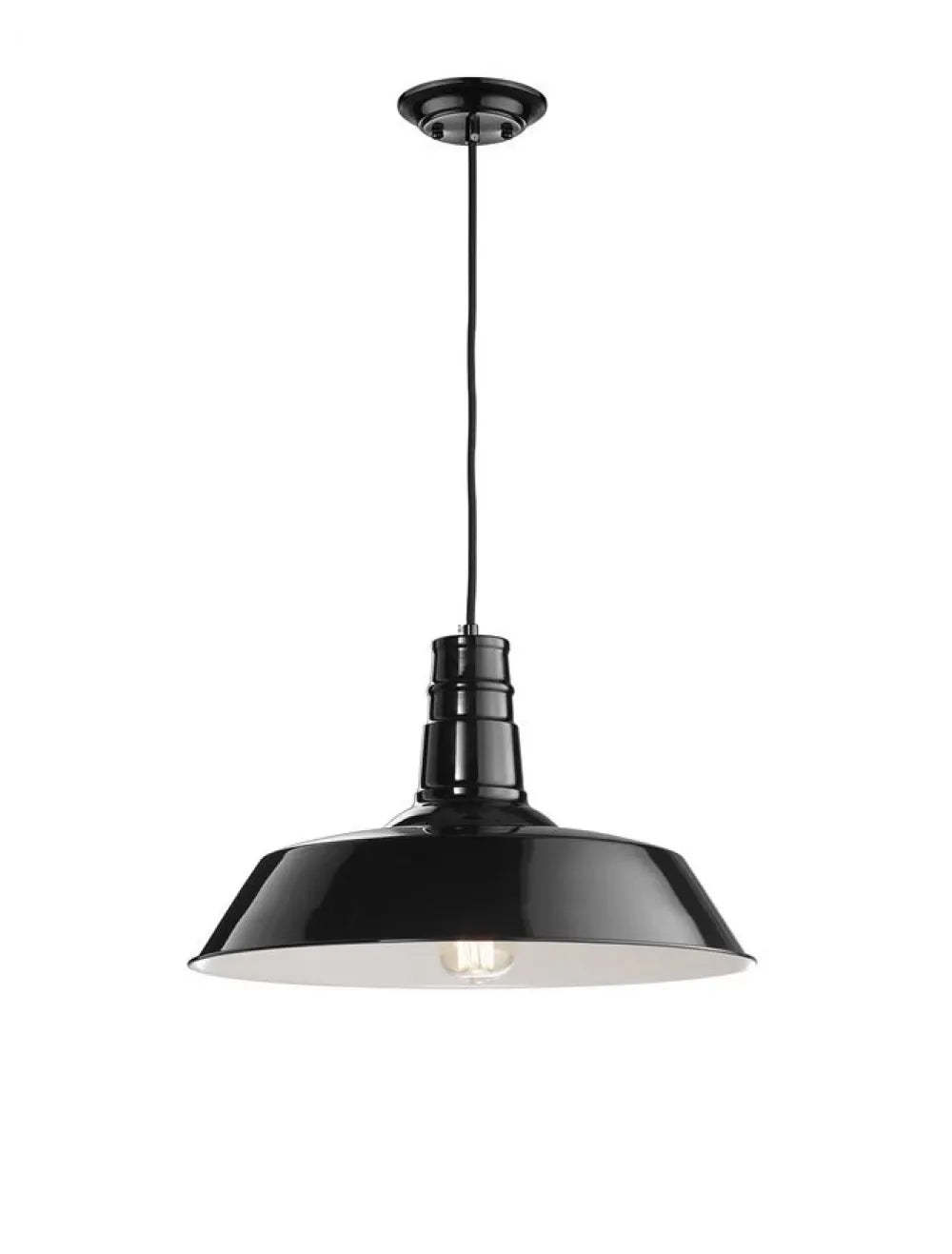 Pendul structura din Metal Negru si abajur din Metal Negru H115xL46cm IP20 OSTERIA