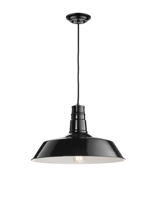Pendul structura din Metal Negru si abajur din Metal Negru H115xL46cm IP20 OSTERIA