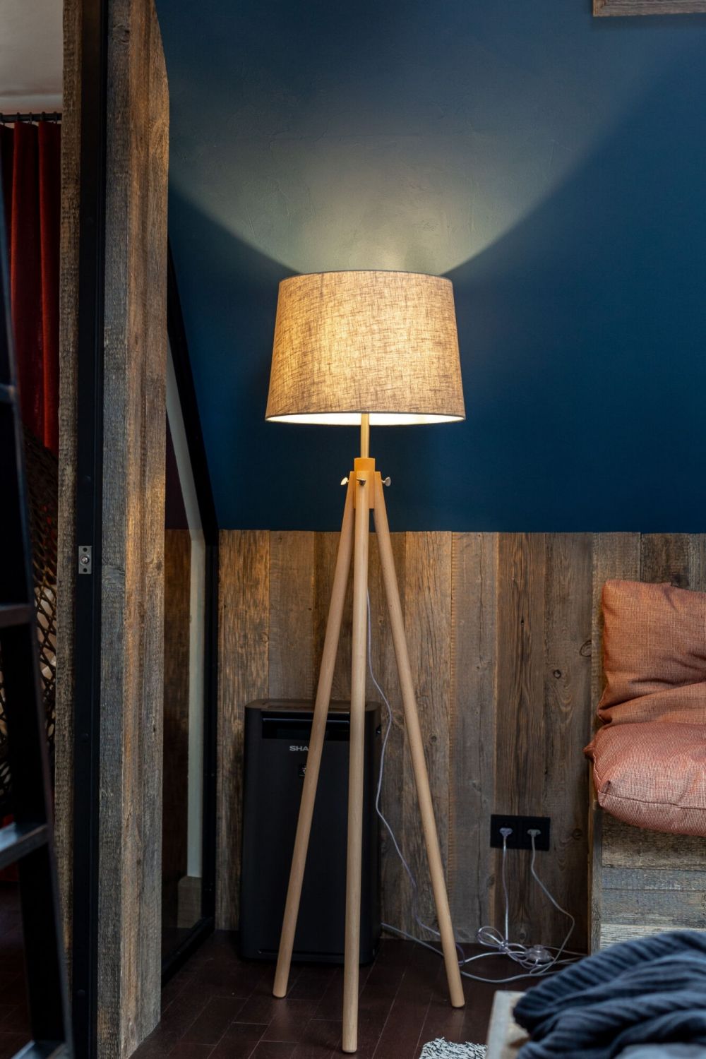 Lampa de podea din Bumbac Bej D51xH162cm Calvin