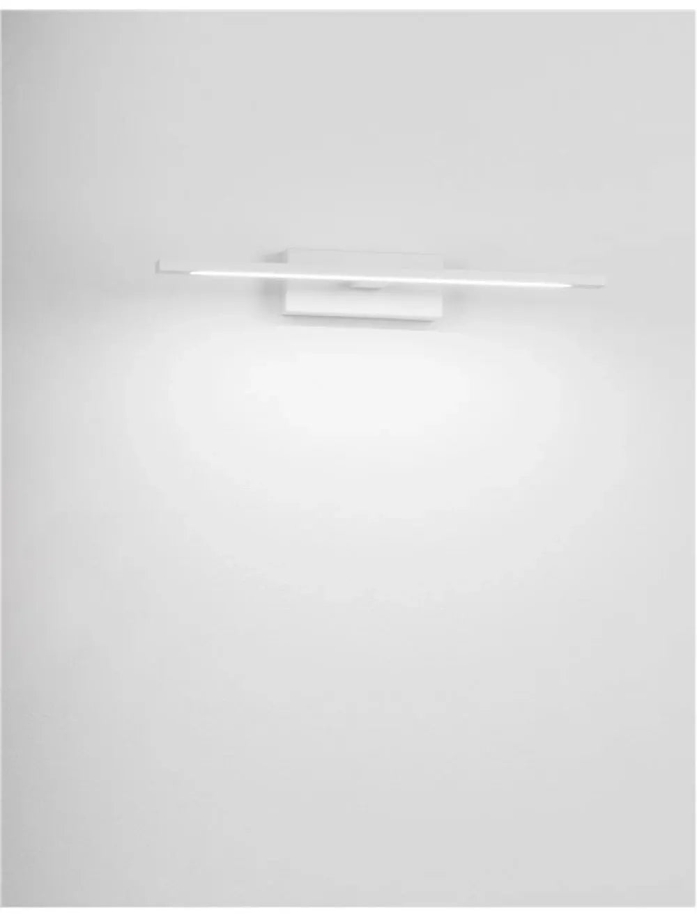 Aplica de perete structura din Aluminiu Alb si abajur din Acrilic Alb H6xL41.5cm IP44 12W 913lm 3000k MONDRIAN