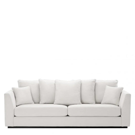 Canapea fixa tapitata cu Stofa Avalon Alb L255cm Taylor Eichholtz