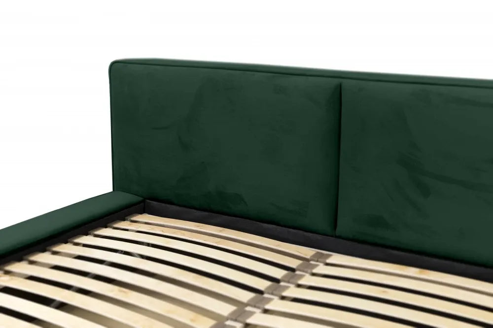 Pat 160x200cm tapitat cu Catifea Verde Naomi