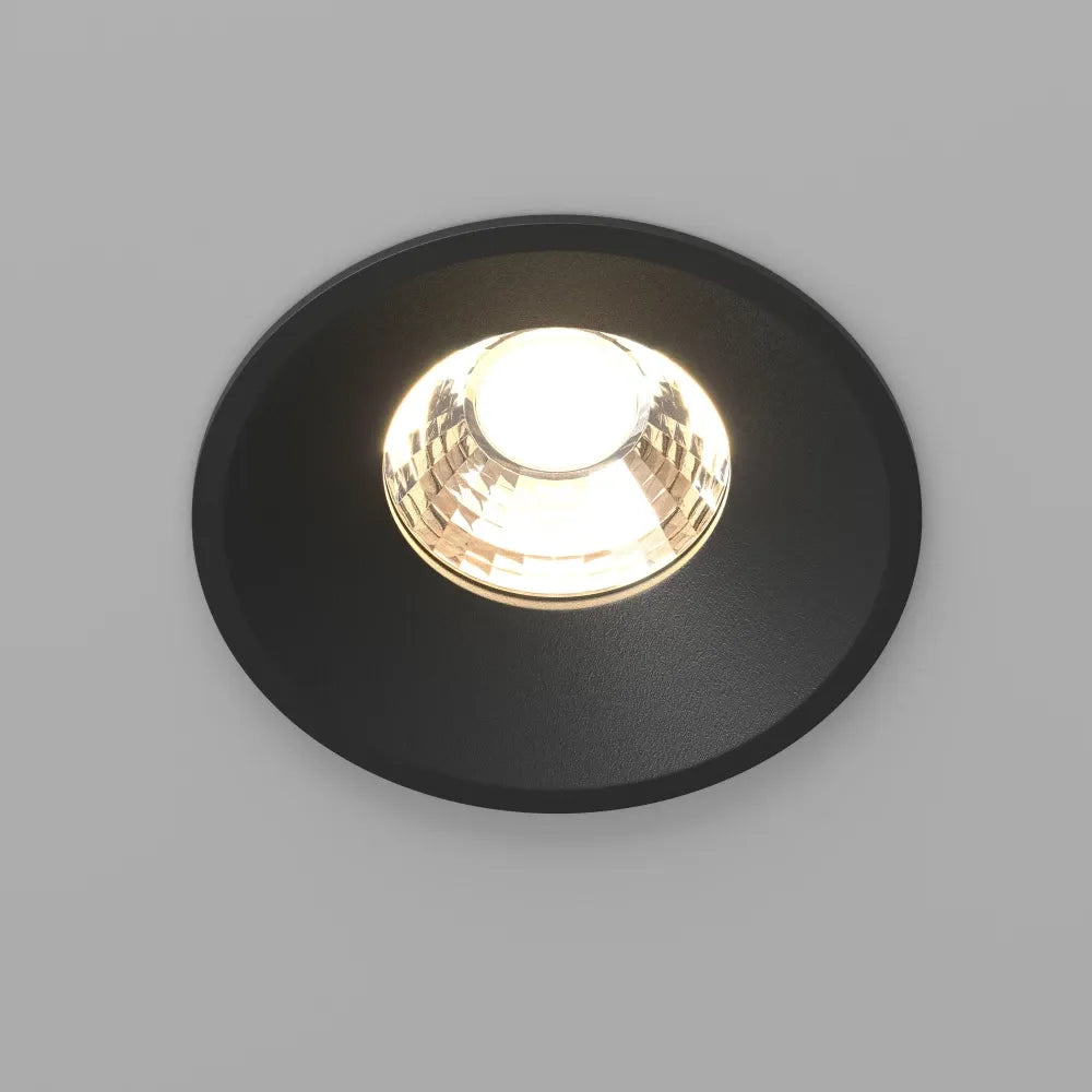 Spot incastrat din Aluminiu Negru H6xD8cm 12W 840lm 3000k Round