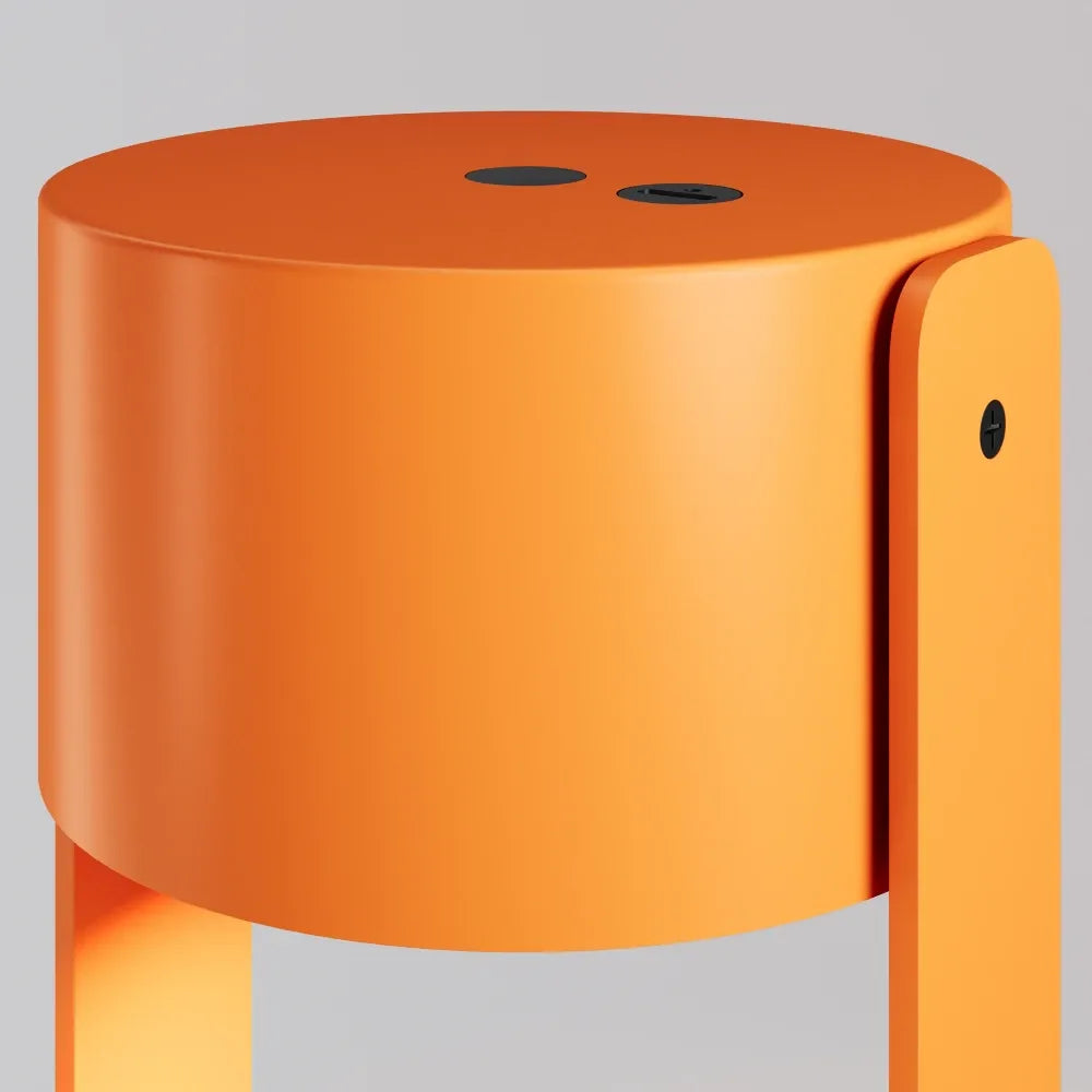 Stalp exterior din Metal Portocaliu H25xD11cm Cavo