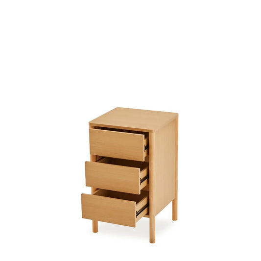 Noptiera cu sertare Treviso de culoare natural L45xH70cm