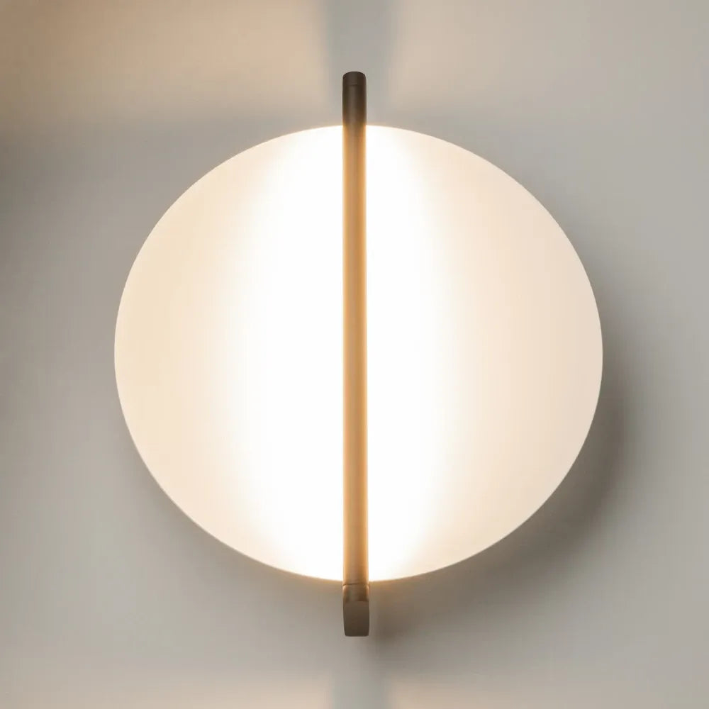 Aplica de perete din Aluminiu Negru/Alb cu LED D30xH34cm Mira