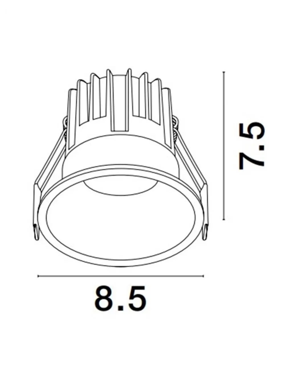 Spot incastrat din Aluminiu Alb H7.5xL8.5cm IP20 13W 1039lm 3000k LUELA