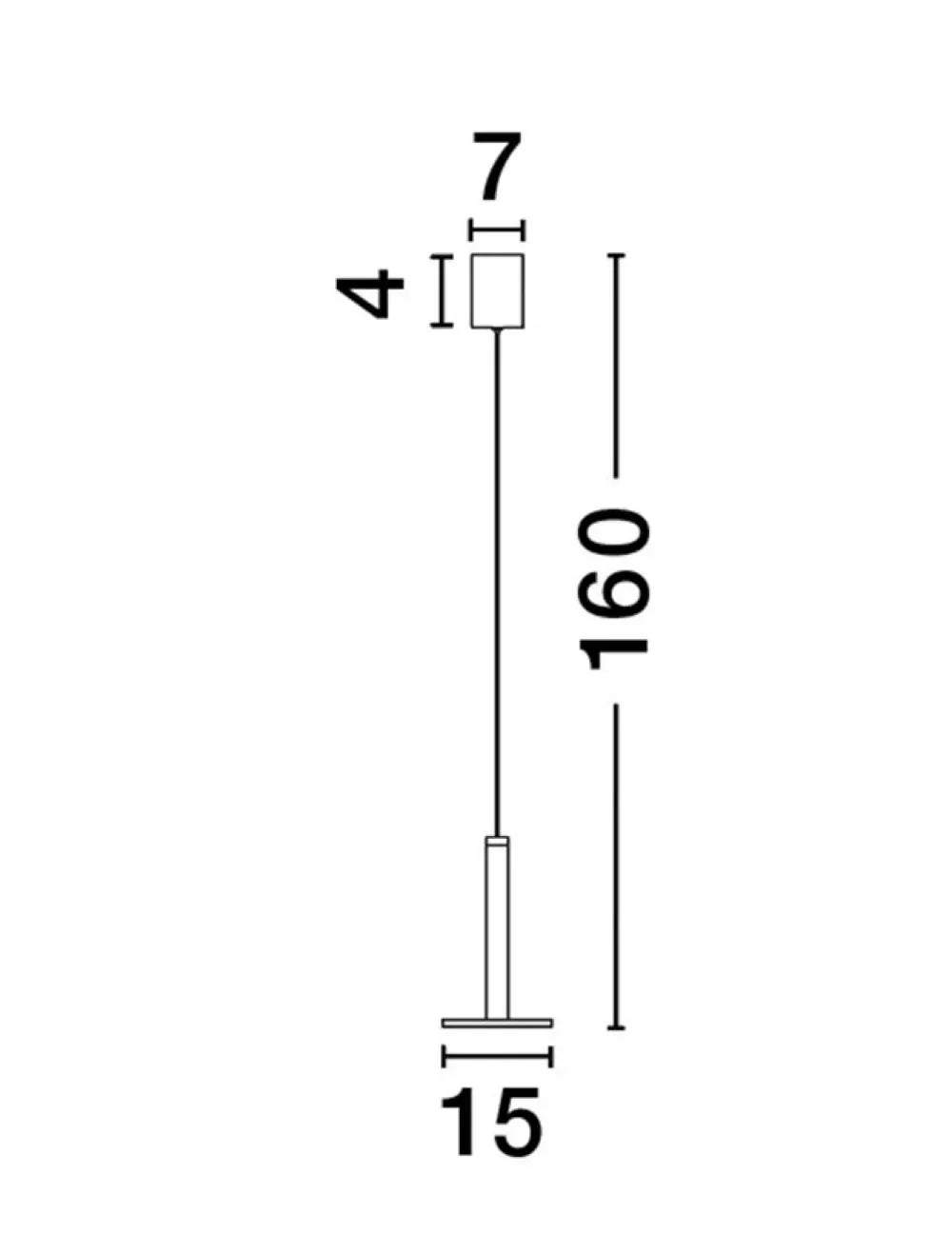 Pendul din Metal Alb H160xL15cm IP20 10W 517lm 3000k PALENCIA