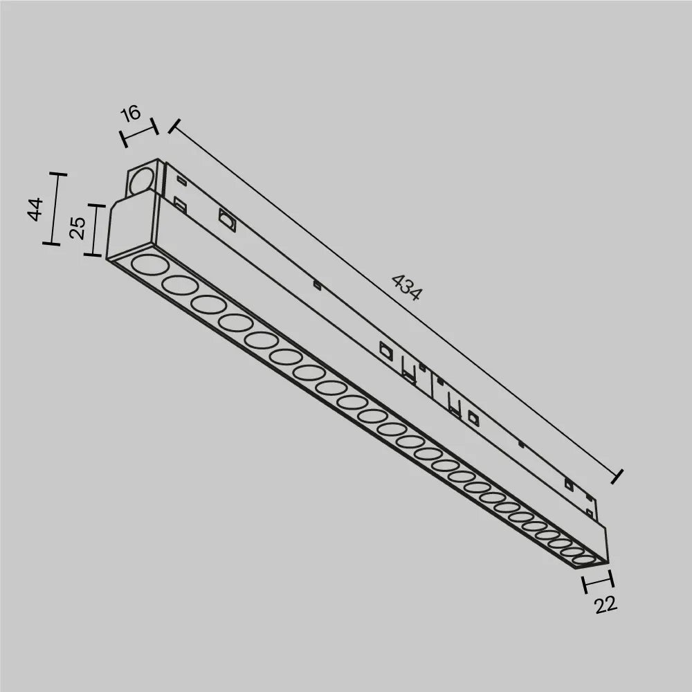 Spot dimabil pentru sina Exility din Aluminiu Alb H4.4xL43.1cm 24W 1650lm 2700-6000k Points