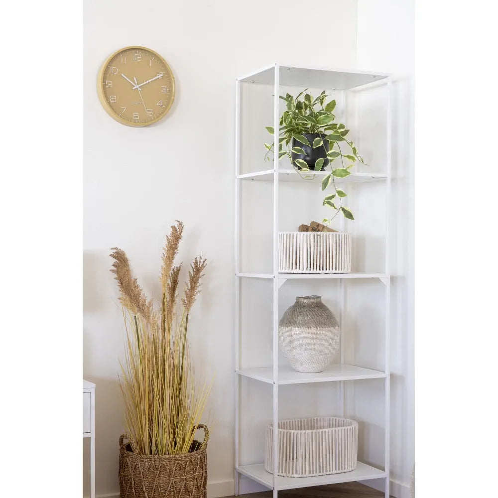 Ceas de perete din Plastic/Sticla Galben/Transparent D30cm Rosolini