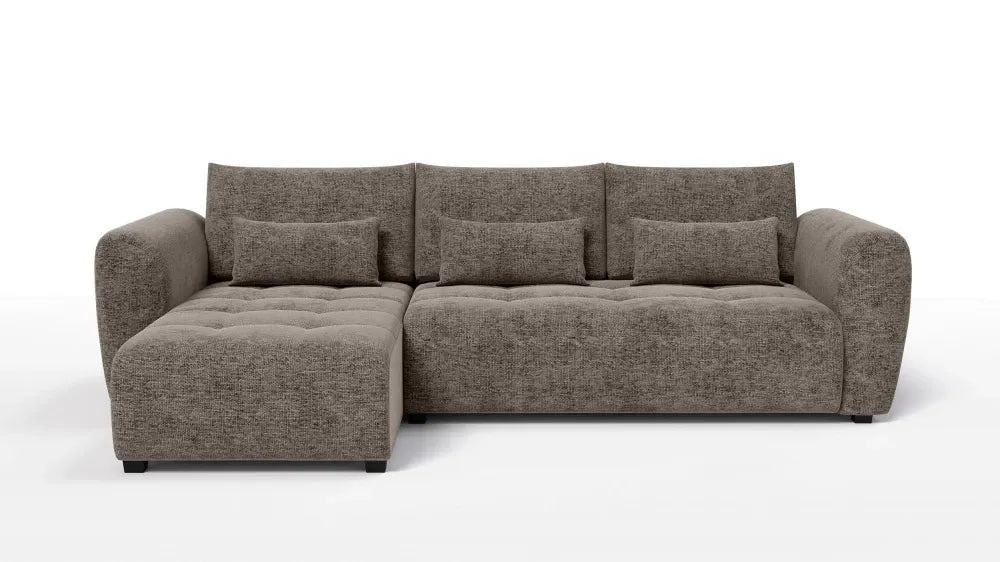 Coltar in forma de L tapitat cu Chenille Maro Sajma 03 L293x171cm Trezzo