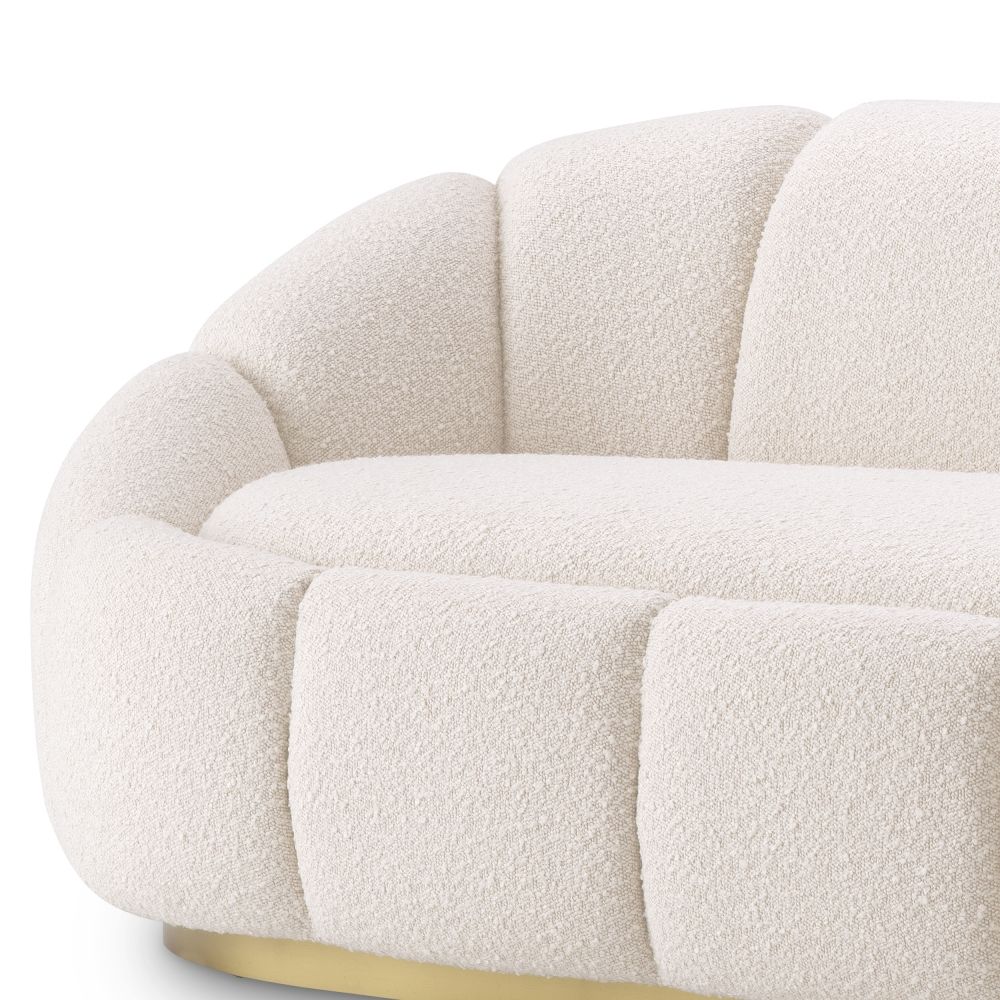 Canapea fixa Inger Eichholtz tapitata cu Stofa Boucle Crem L230cm