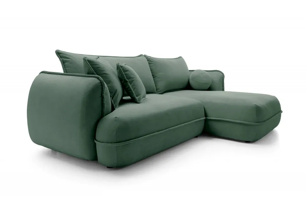 Coltar extensibil cu spatiu depozitare din Stofa Cloud Verde Visby