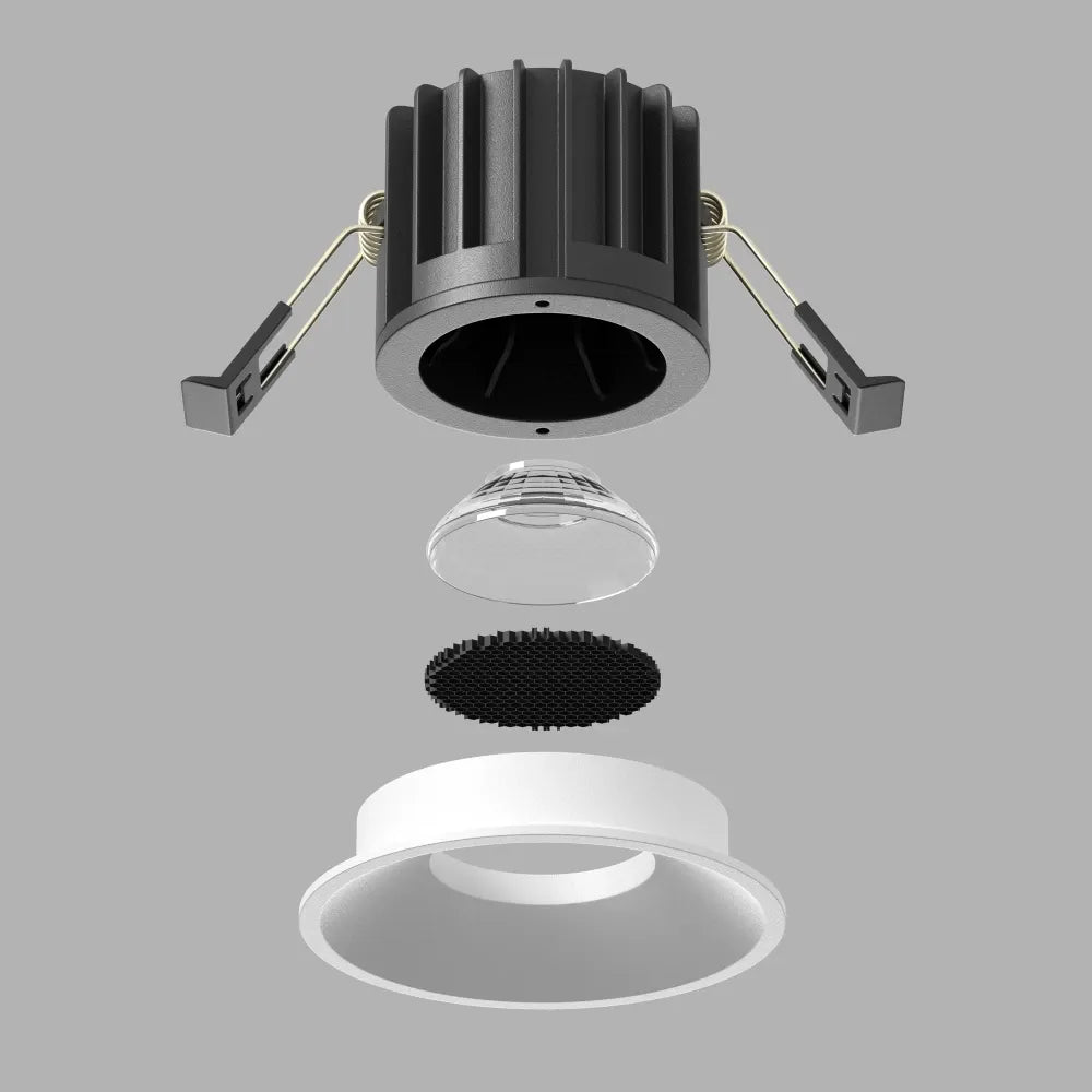 Spot incastrat din Aluminiu Alb H6xD8cm 12W 850lm 3000k Round