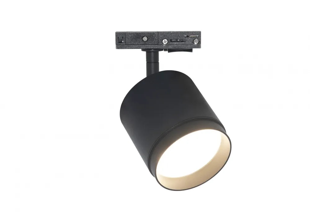 Spot pentru sina Unity din Aluminiu/Plastic Negru H14.8xD8.2cm Polar