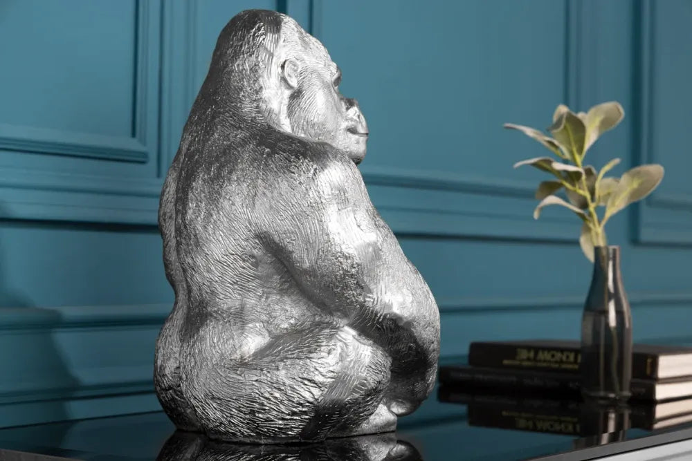 Statueta din Metal Argintiu H40xL27cm Kong