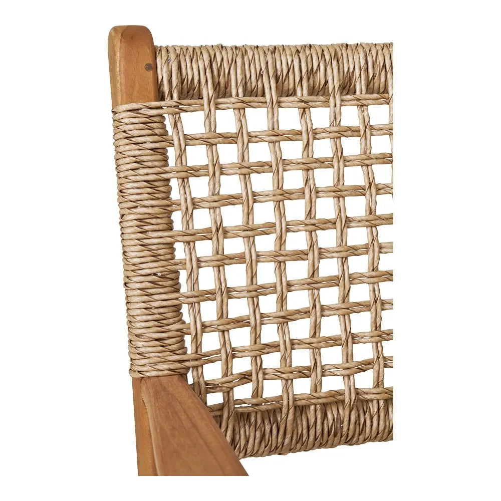 Scaun de exterior din Lemn de tec Maro si Ratan Maro H90xL57xA56cm Derby