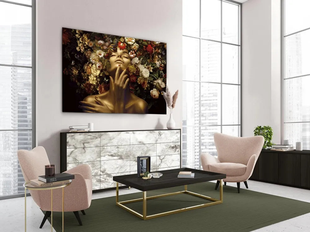 Tablou Portret pe Sticla securizata Multicolor L180xH120cm Fiorella