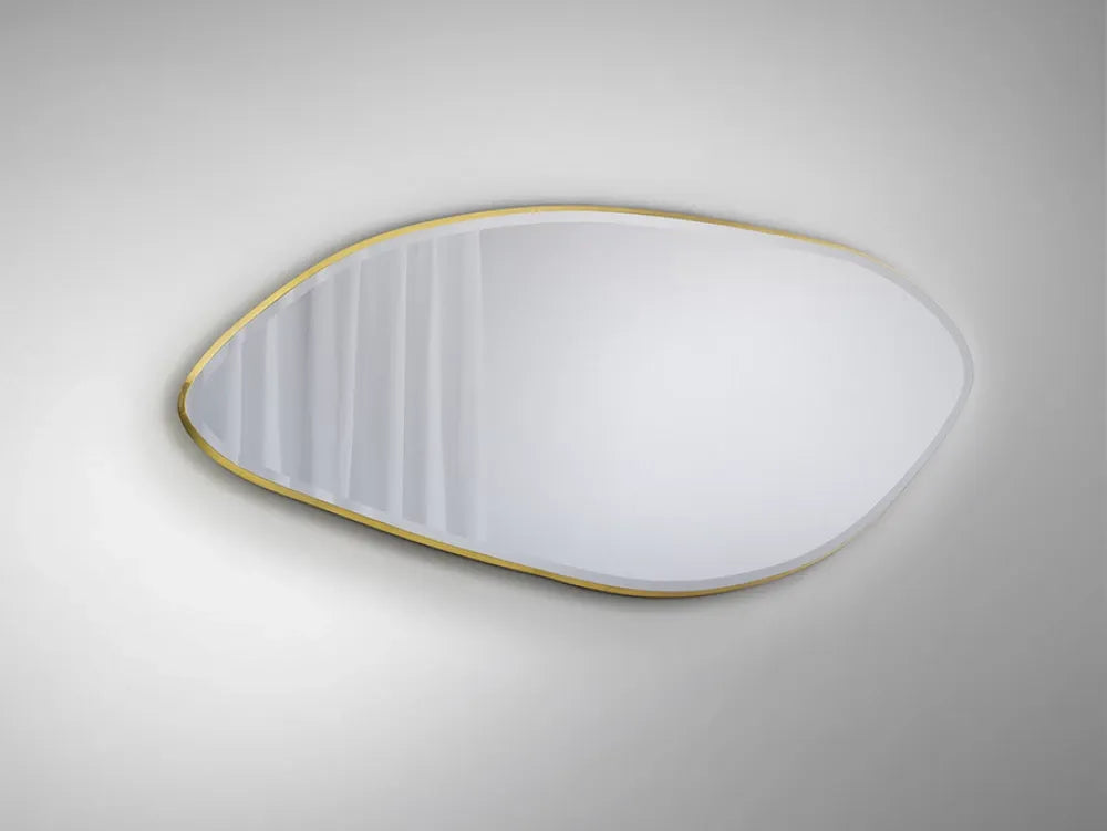 Oglinda Asimetrica cu rama din MDF Auriu H170xL80xA4cm Mimo