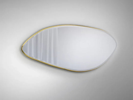 Oglinda Asimetrica cu rama din MDF Auriu H170xL80xA4cm Mimo