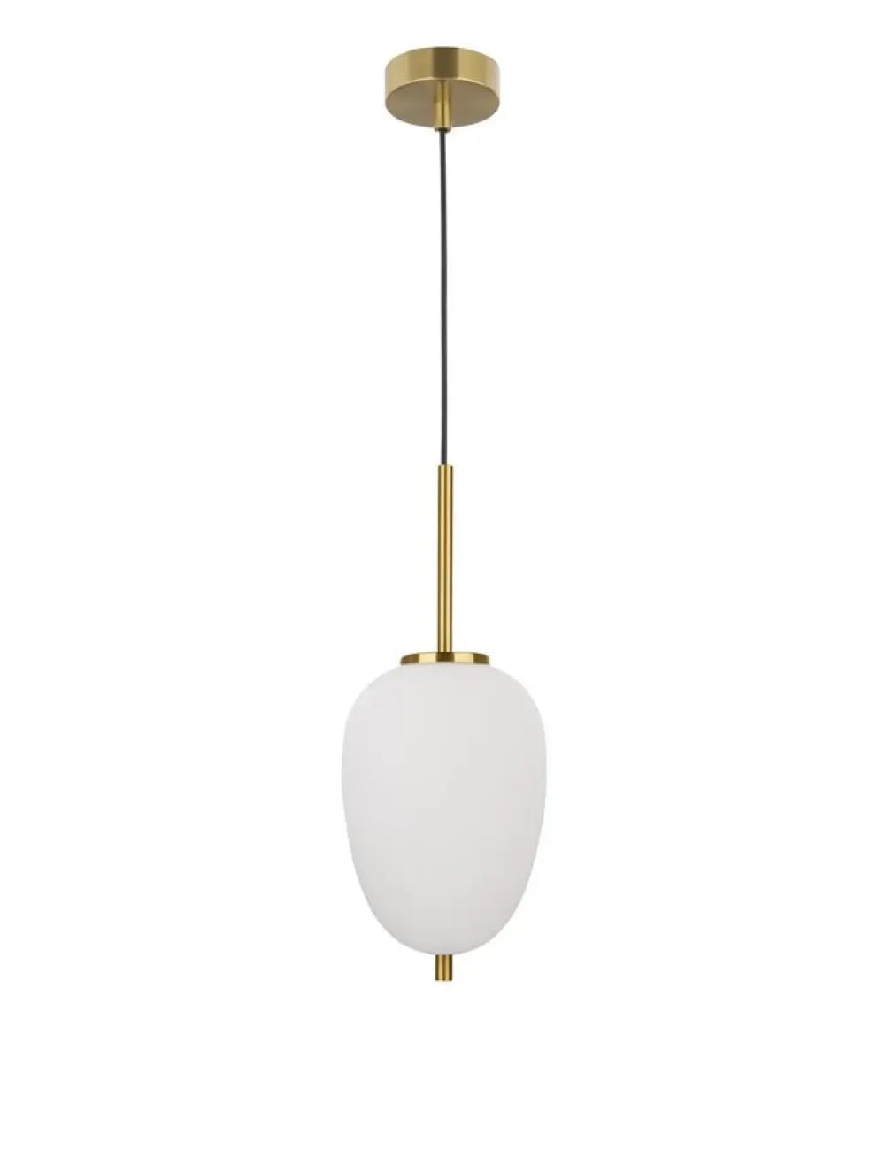 Pendul structura din Metal Auriu si abajur din Sticla Alb H120xL15.8cm IP20 LATO