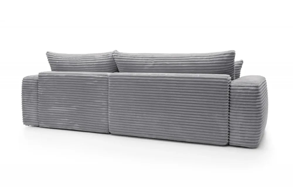 Coltar extensibil tapitat cu Corduroy Negru cu lada depozitare Billy