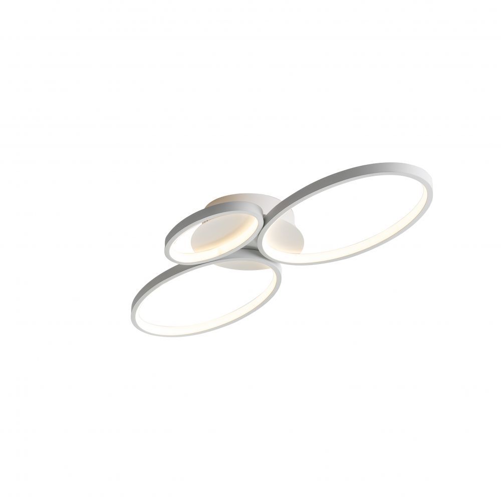 Plafoniera Asimetrica din Metal Alb Sios L82xH8cm