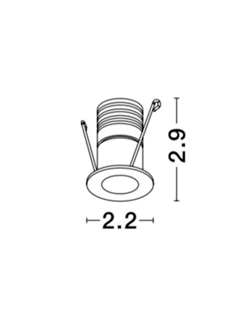 Spot incastrat din Aluminiu Alb H2.9xL2.2cm IP44 1W 70lm 3000k TINY