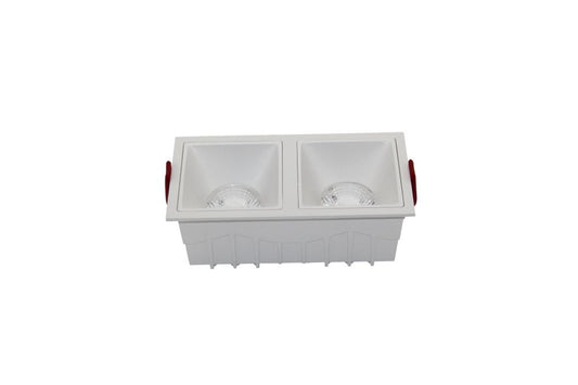 Spot dublu incastrat din Aluminiu Alb 30W 2500lm 4000k L17xH6cm Alfa LED