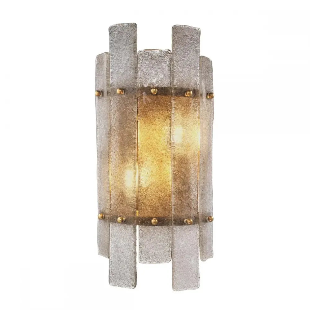 Aplica de perete din Metal Alama atichizata si Sticla Transparent H40xL19cm Caprera Eichholtz