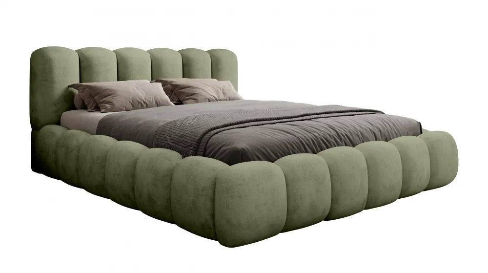 Pat 140x200cm tapitat cu Chenille Verde Dallas
