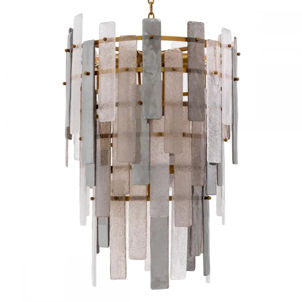 Candelabru din Metal Alama atichizata si Sticla Multicolor H90xD62cm Greyson Eichholtz