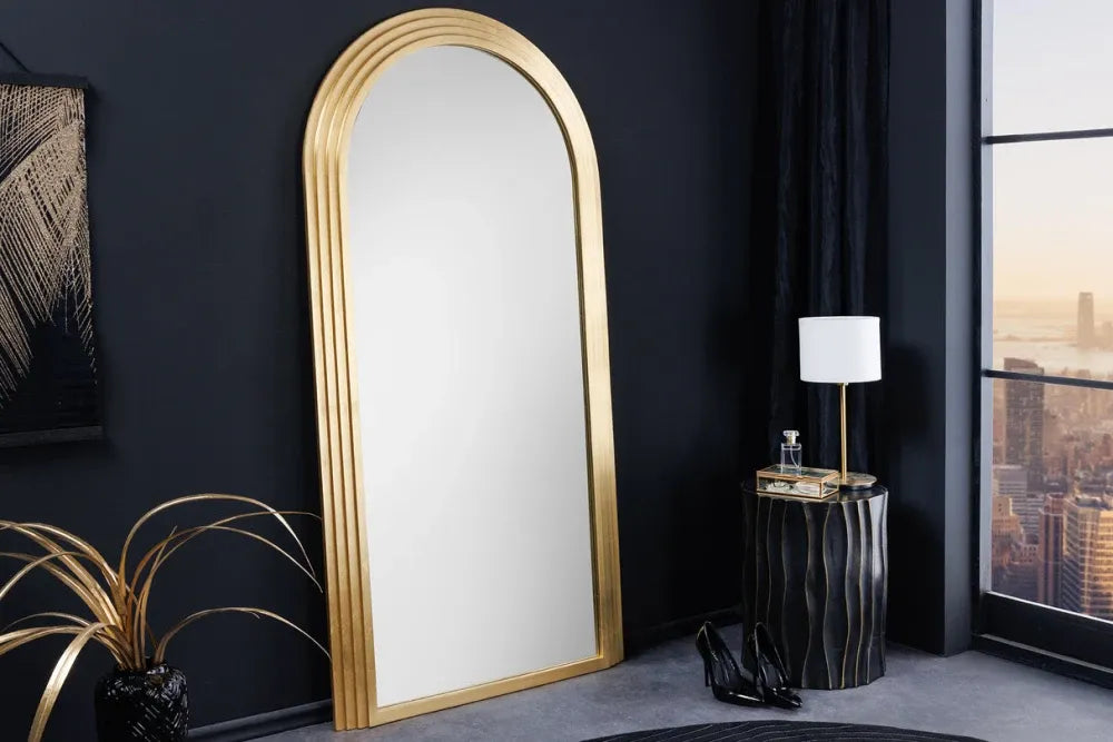 Oglinda cu rama din Poliuretan Auriu H160xL80cm Art Deco