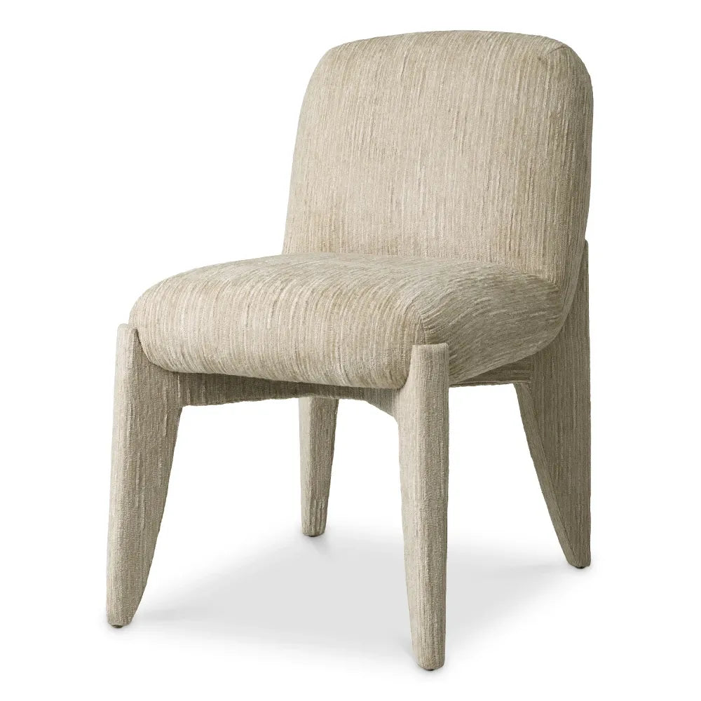 Scaun tapitat cu Stofa Bej L50xA66.5xH100cm Marius Eichholtz