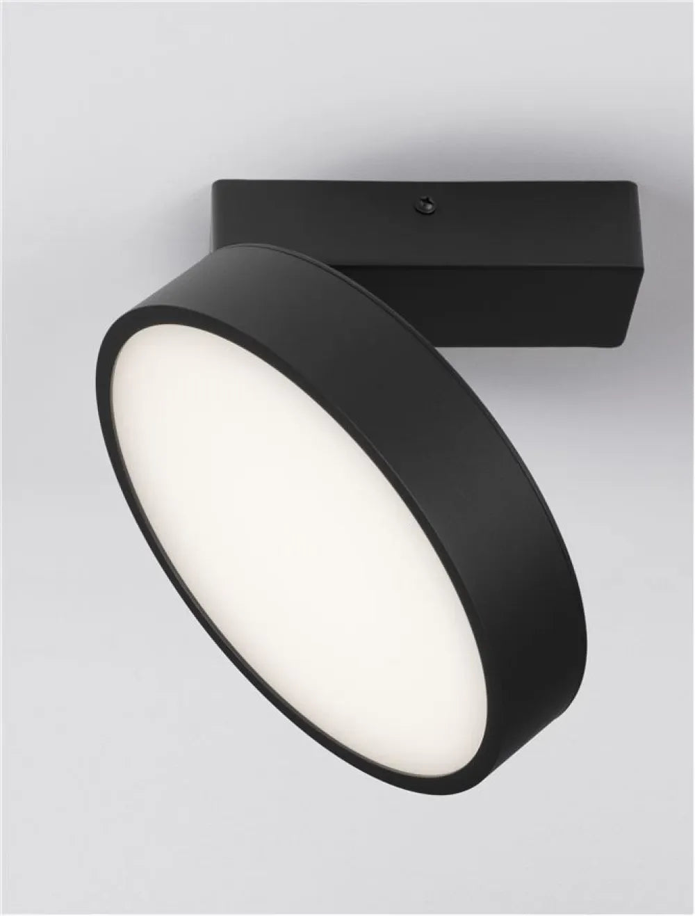 Spot aplicat din Aluminiu Negru H9.5xL20cm IP20 20W 1657lm 3000k PERFECT