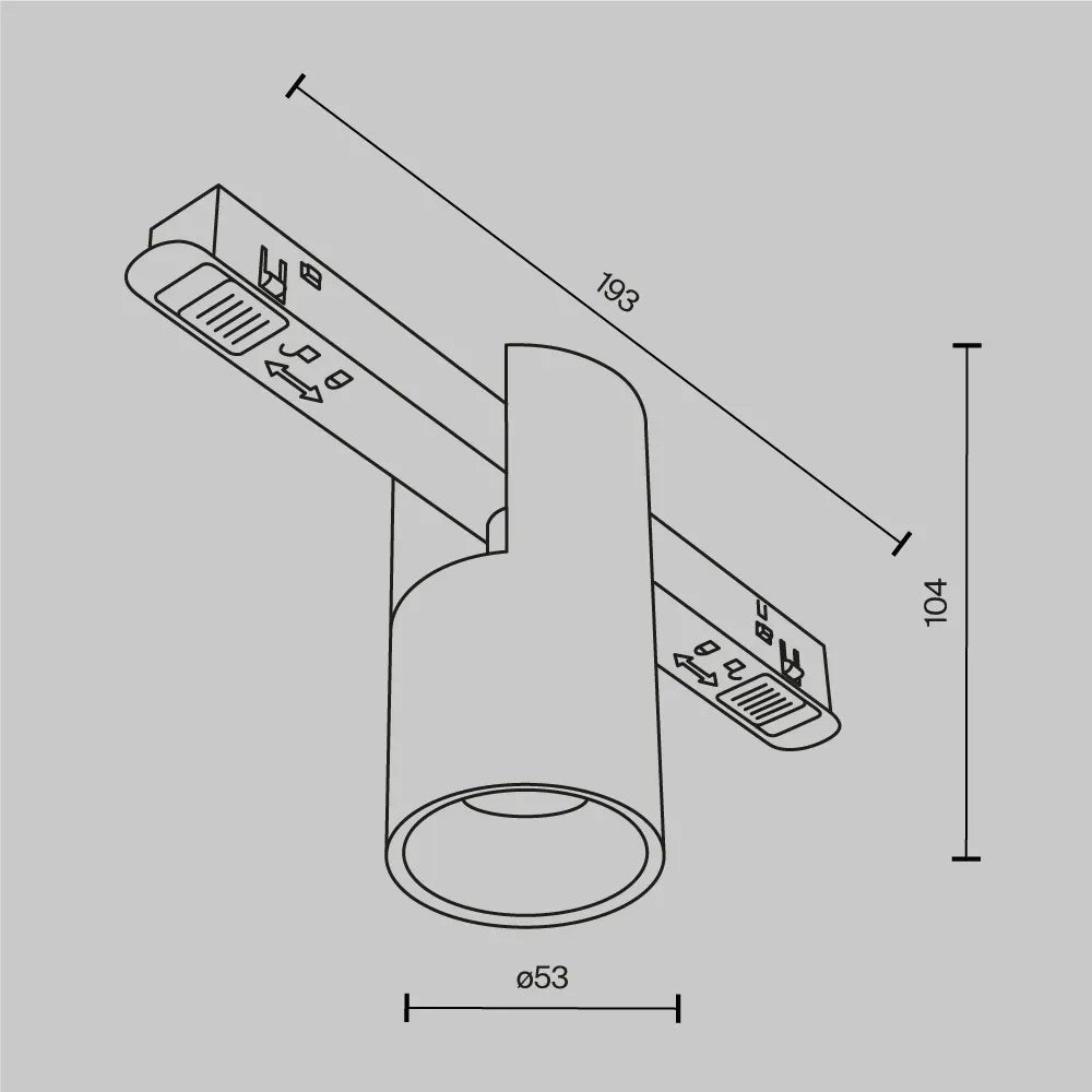 Spot pentru sina Exility din Aluminiu Alama H10.4xL19.3cm 7W 370lm 3000k Alfa