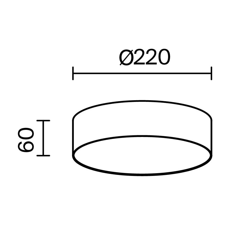 Plafoniera din Aluminiu Auriu mat H6xD22cm Zon