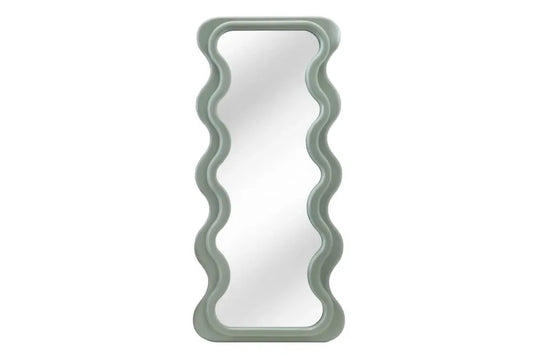 Oglinda cu rama din Poliuretan/MDF Verde H160xL70cm Curvy