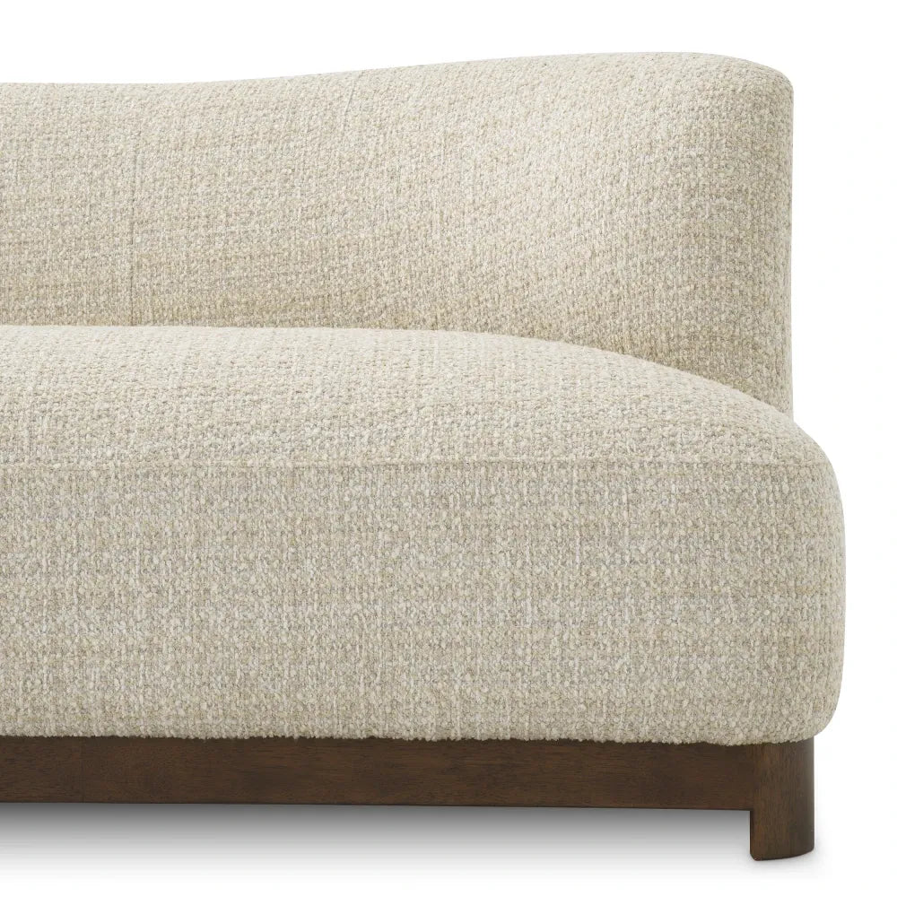 Canapea tapitat cu Chenille Bej L232xA100xH74cm Stelvio Eichholtz
