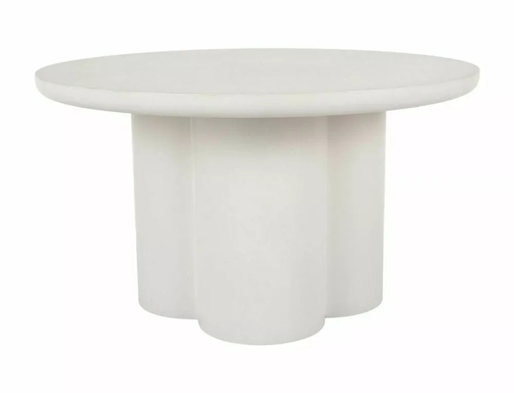 Masuta de cafea din MDF+Microciment Ecru D80xH45cm Rosalia