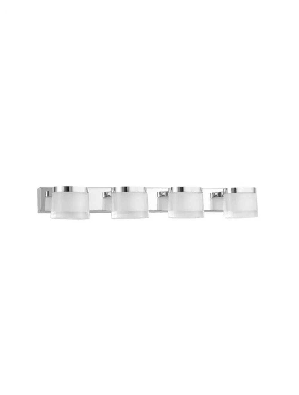 Aplica de perete structura din Aluminiu Argintiu si abajur din Acrilic Alb H7.5xL51cm IP44 20W 2052lm 3000k SABIA