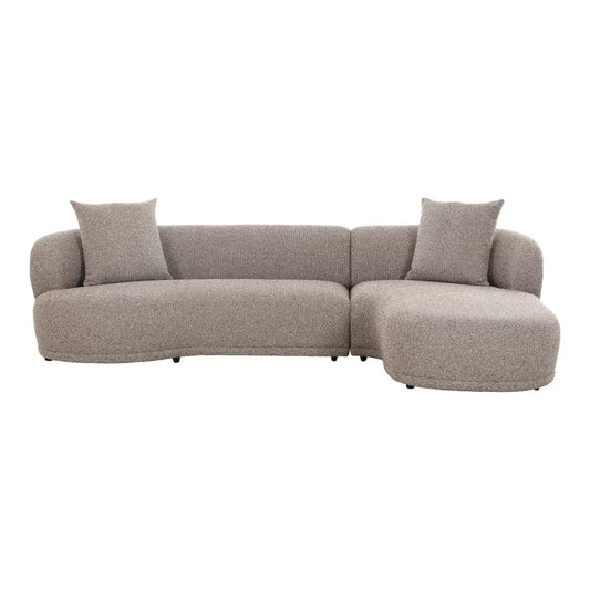 Coltar cu orientare dreapta tapitat cu Stofa Maro L294xH69cm Kingston