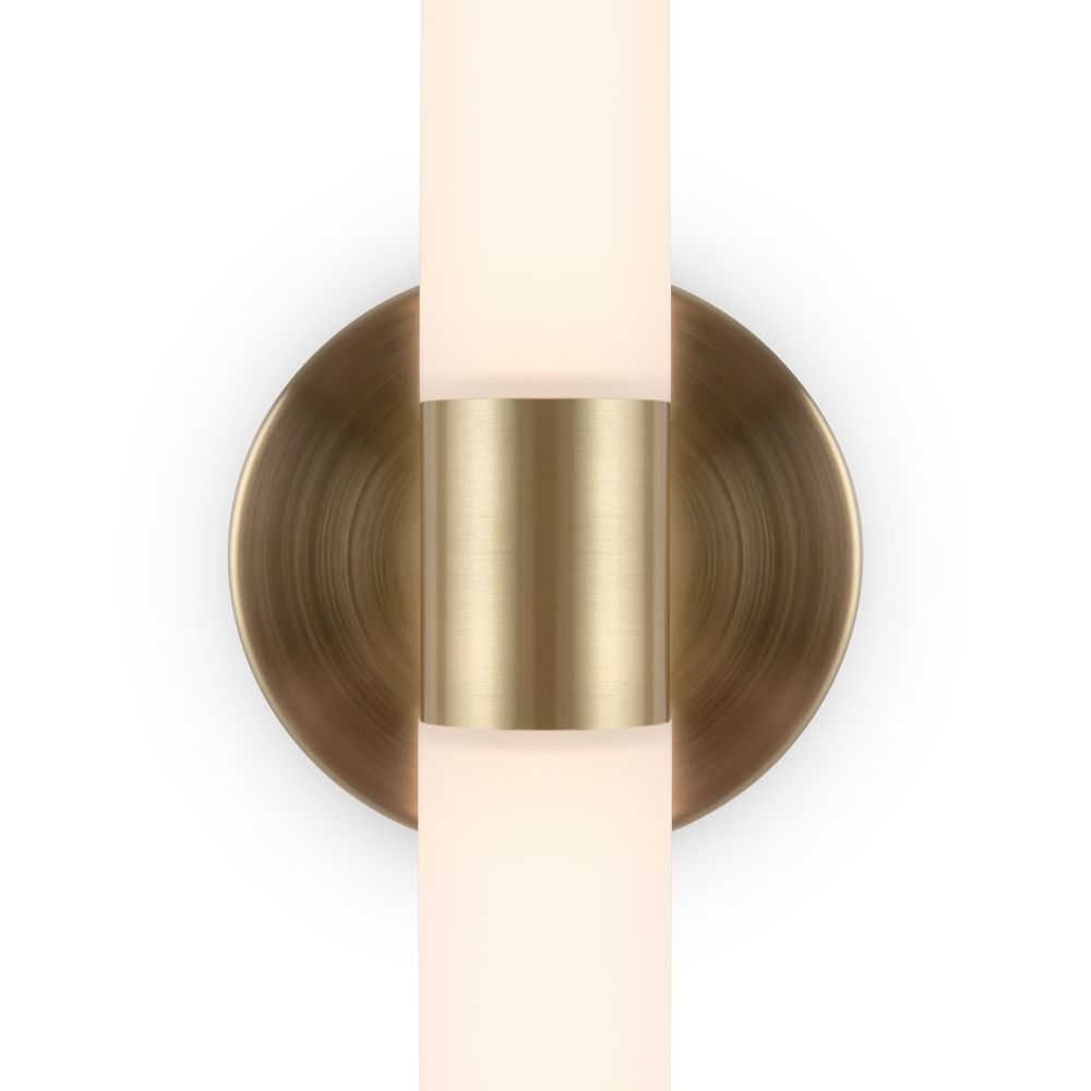 Aplica de perete Aluminiu si Acril Auriu/Alb D3xH36cm Axis